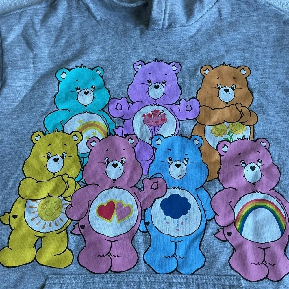 Care Bears Gray Hoodie with Colorful Bears kids